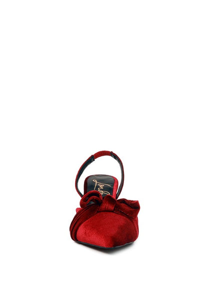 Mayfair Velvet High Heel Mule Sandals