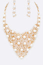 Crystal Pearl Red Carpet Statement Necklace Set