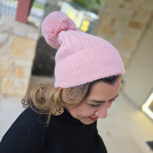 Shiny Pink Beanie