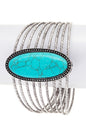 Oval Stone Iconic Bangle