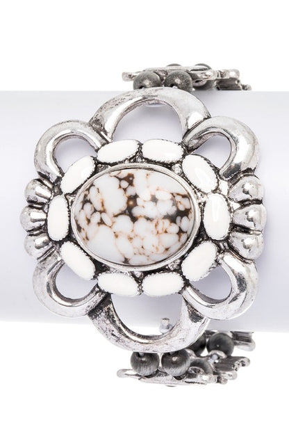 Stone Flower Western Bracelet