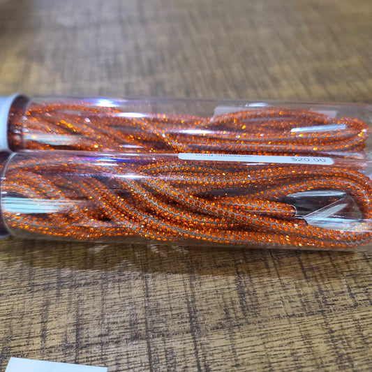 Rhinestone Sneaker Laces Orange