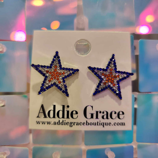 Rhinestone Star Earrings